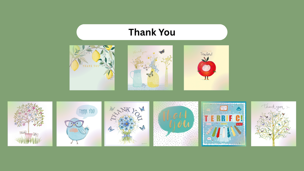 Thank You card designs, ideal for Teacher Thank You cards
