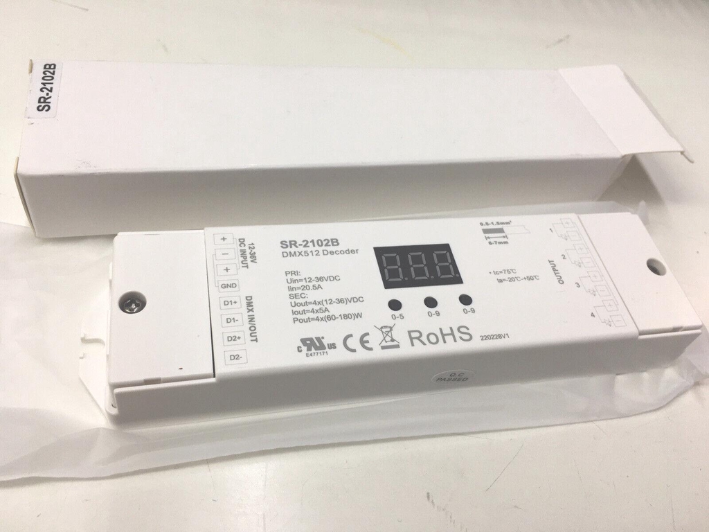 DMX Decoder 4channel RGBW 20A 5Amp x 4 channel SUNRICHER