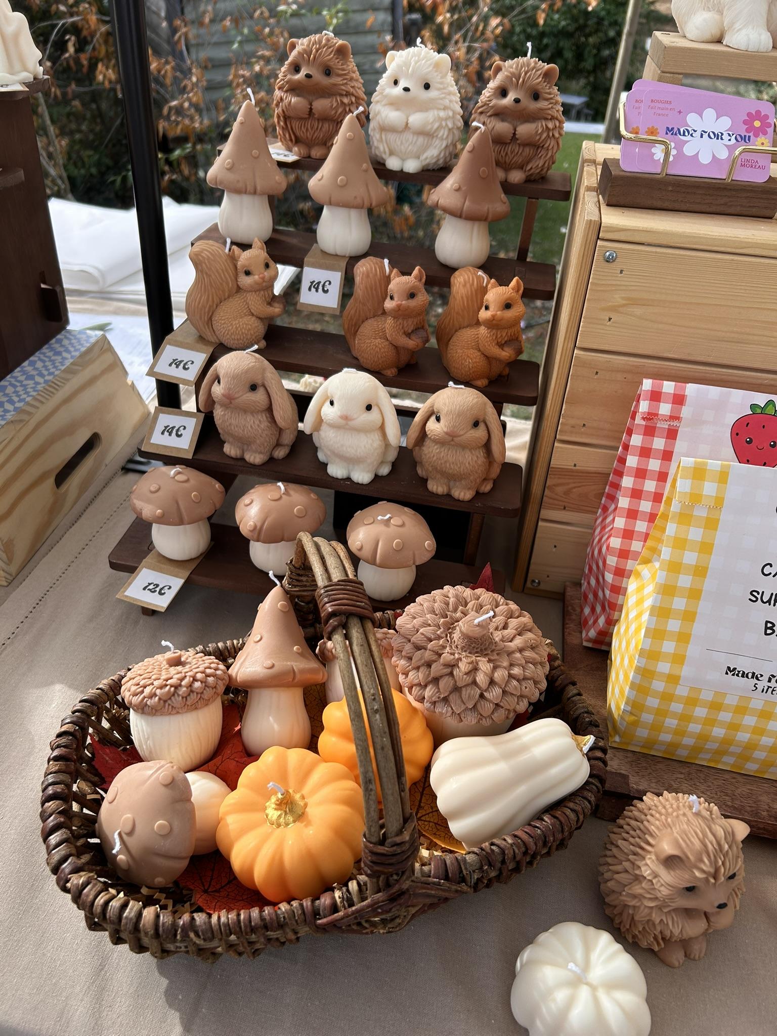 Créations et bougies Made for You présentées en boutique