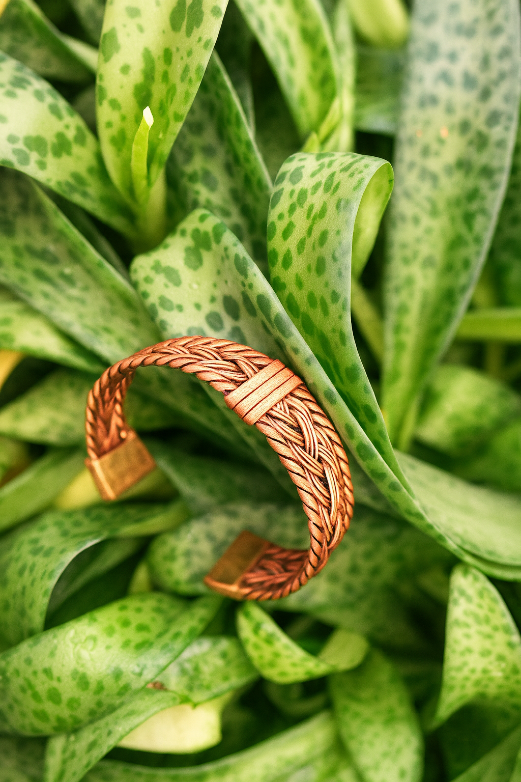 Bracelet manchette cuivre et laiton