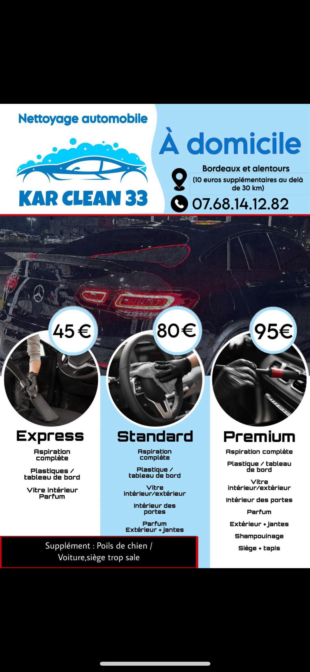 Nettoyage automobile de qualité 🌟