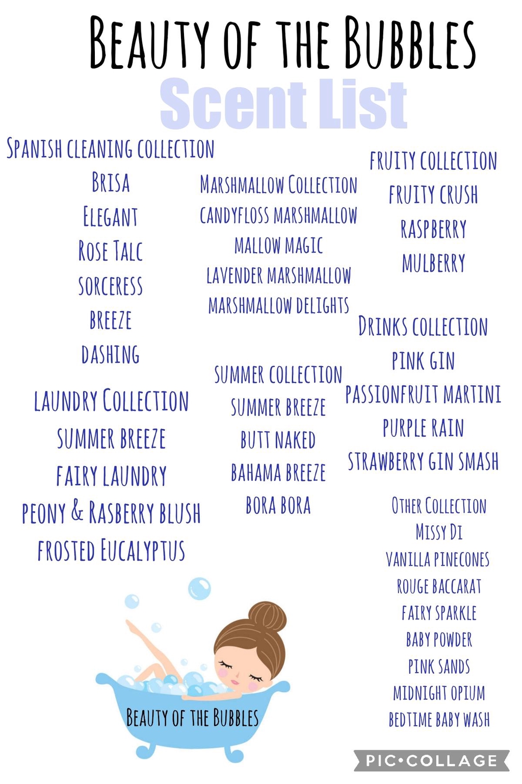 Scent list