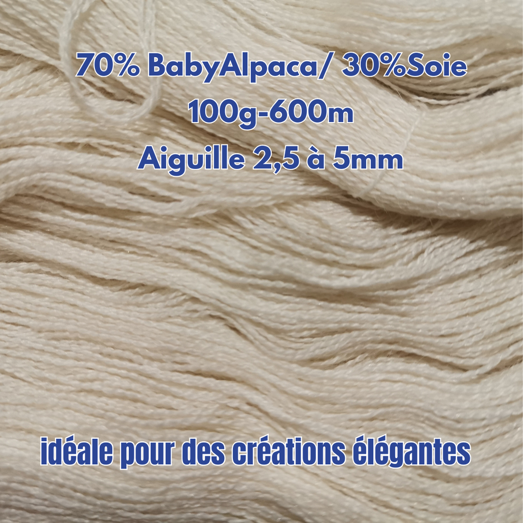 Fil Baby Alpaca et Soie : douceur incomparable, légèreté, confort, chaleur et brillance pour des créations élégantes et raffinées