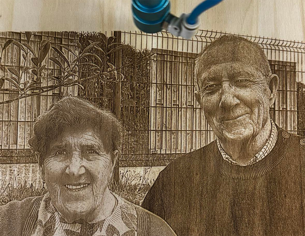 gravure photo sur bois