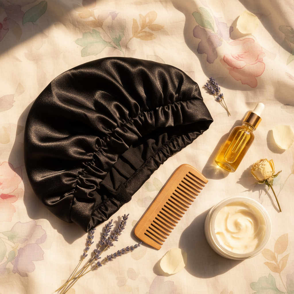Comment protéger les cheveux afro pendant la nuit : les bienfaits du bonnet en satin