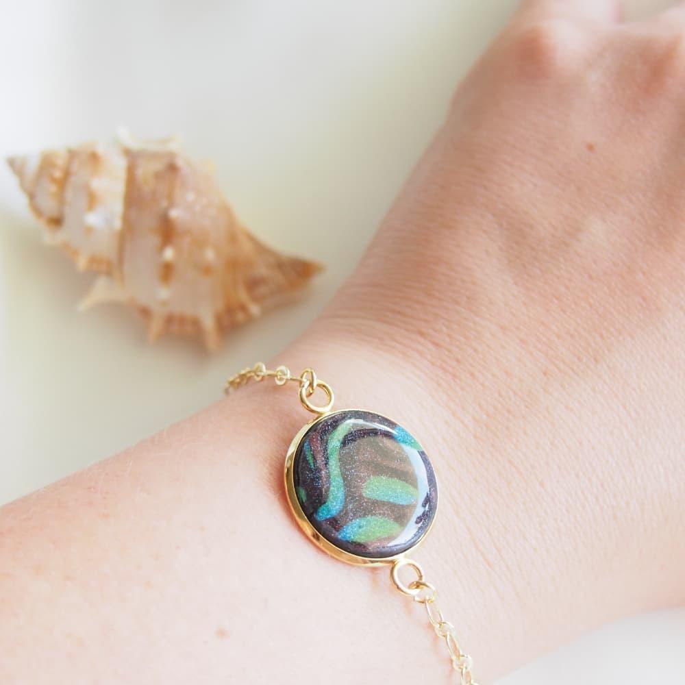 Bracelet Bohème inspiration Coquillage et océan avec Touche Nacrée - Fait Main