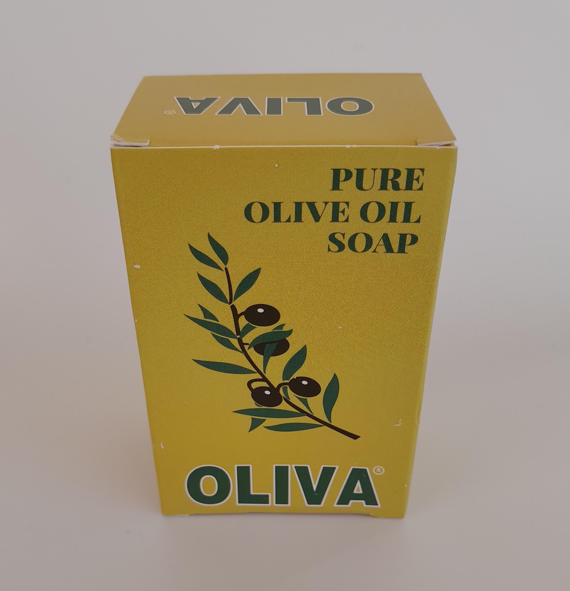 Oliva unfragranced Olive oil soap 125g bar in green cardboard packaging