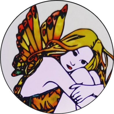 Verre et Magie, peinture sur verre  féérique
