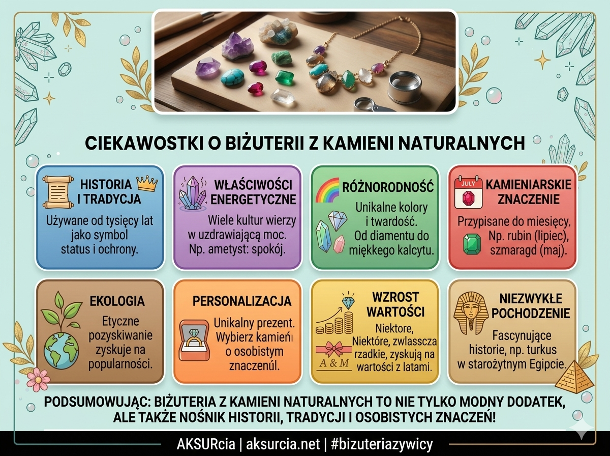 Ciekawostki o biżuterii z kamieni naturalnych 