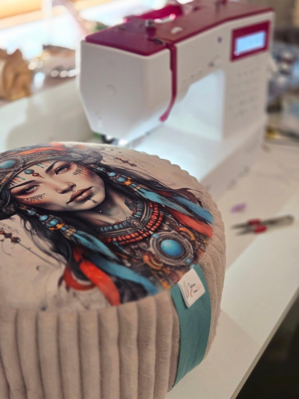 atelier créatif, atelier de création d'un zafu ou coussin de méditation en balles d'épeautre bio francaises , en conscience, couture
