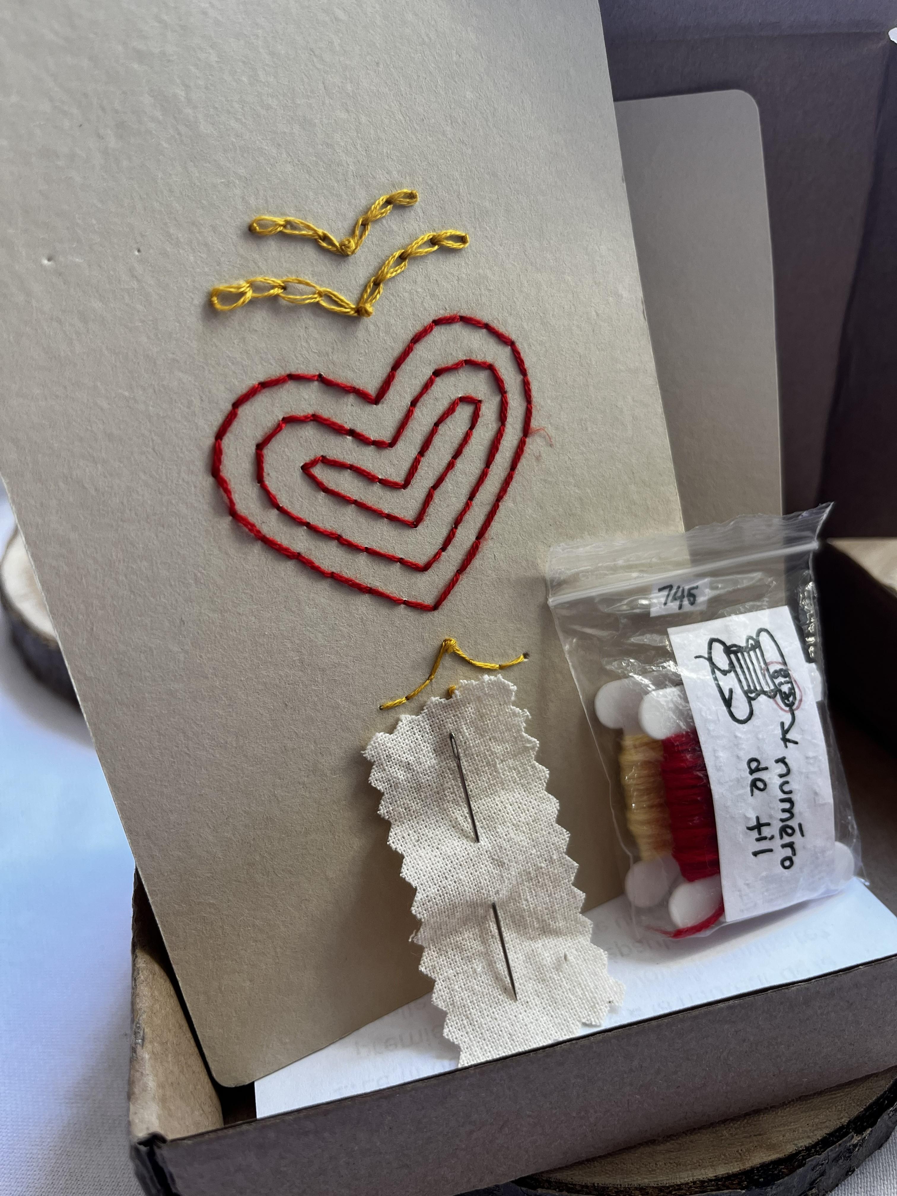 Kit de broderie sur papier