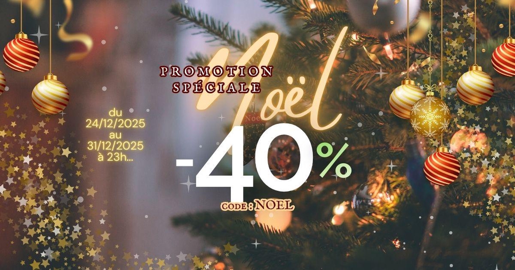 Promo de noël, moins 40% sur le montant du panier !  Les livres y compris !