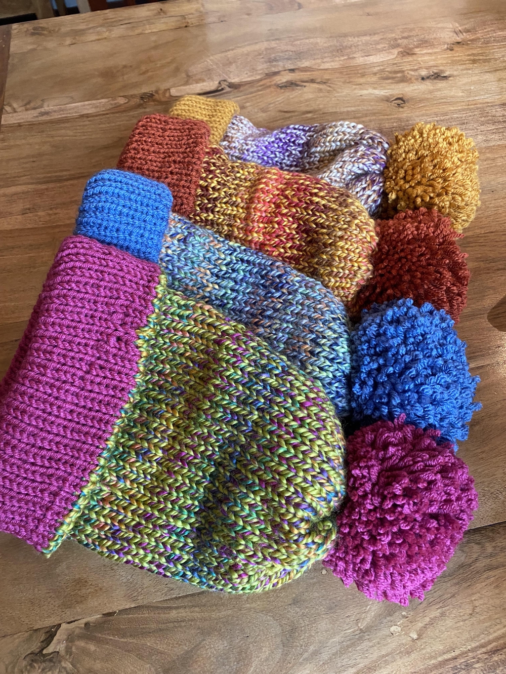 Double layered hats to keep warm this winter