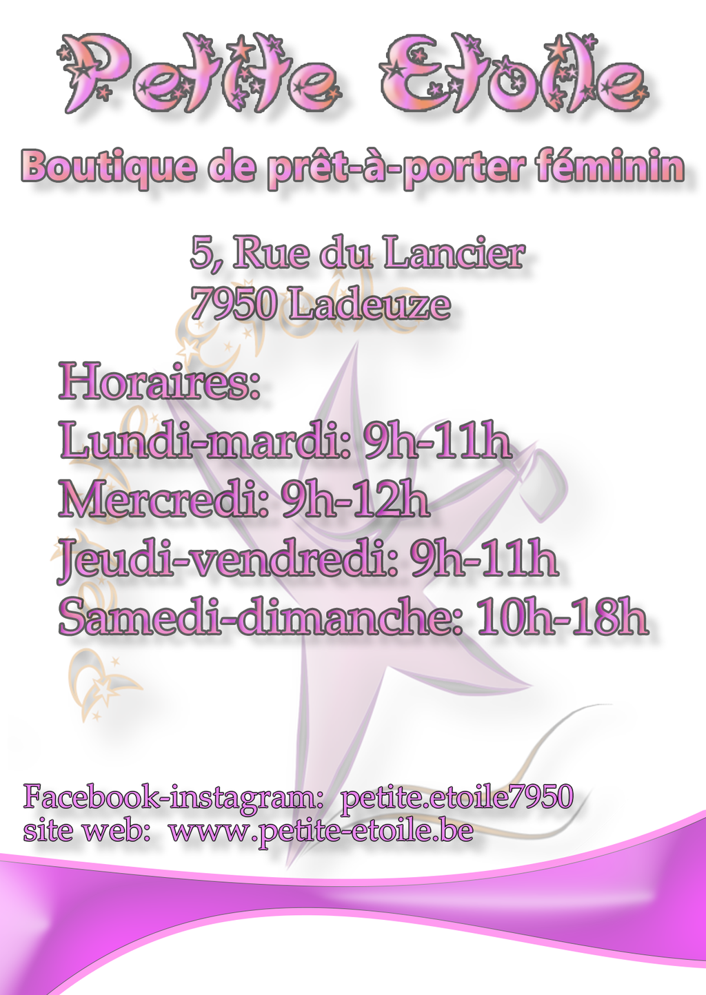 Les horaires sont susceptibles de changer durant les congés scolaires. Je vous invite donc à visiter la page Facebook 