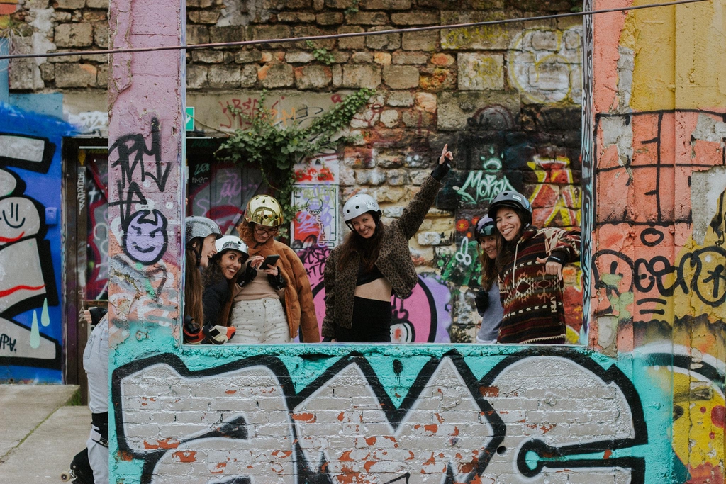 Groupe de rollerskateuses