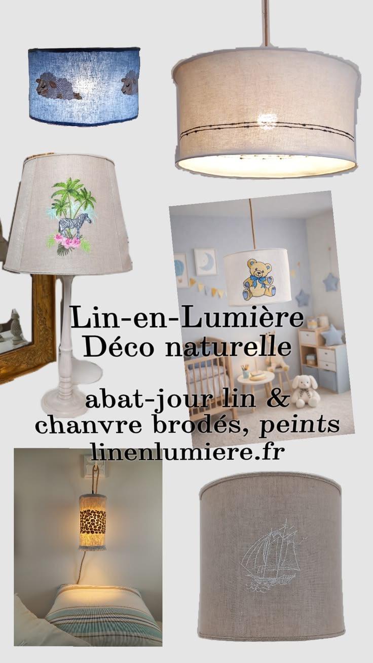 Créateur fabricant d'abat-jour lin et chanvre artisanaux