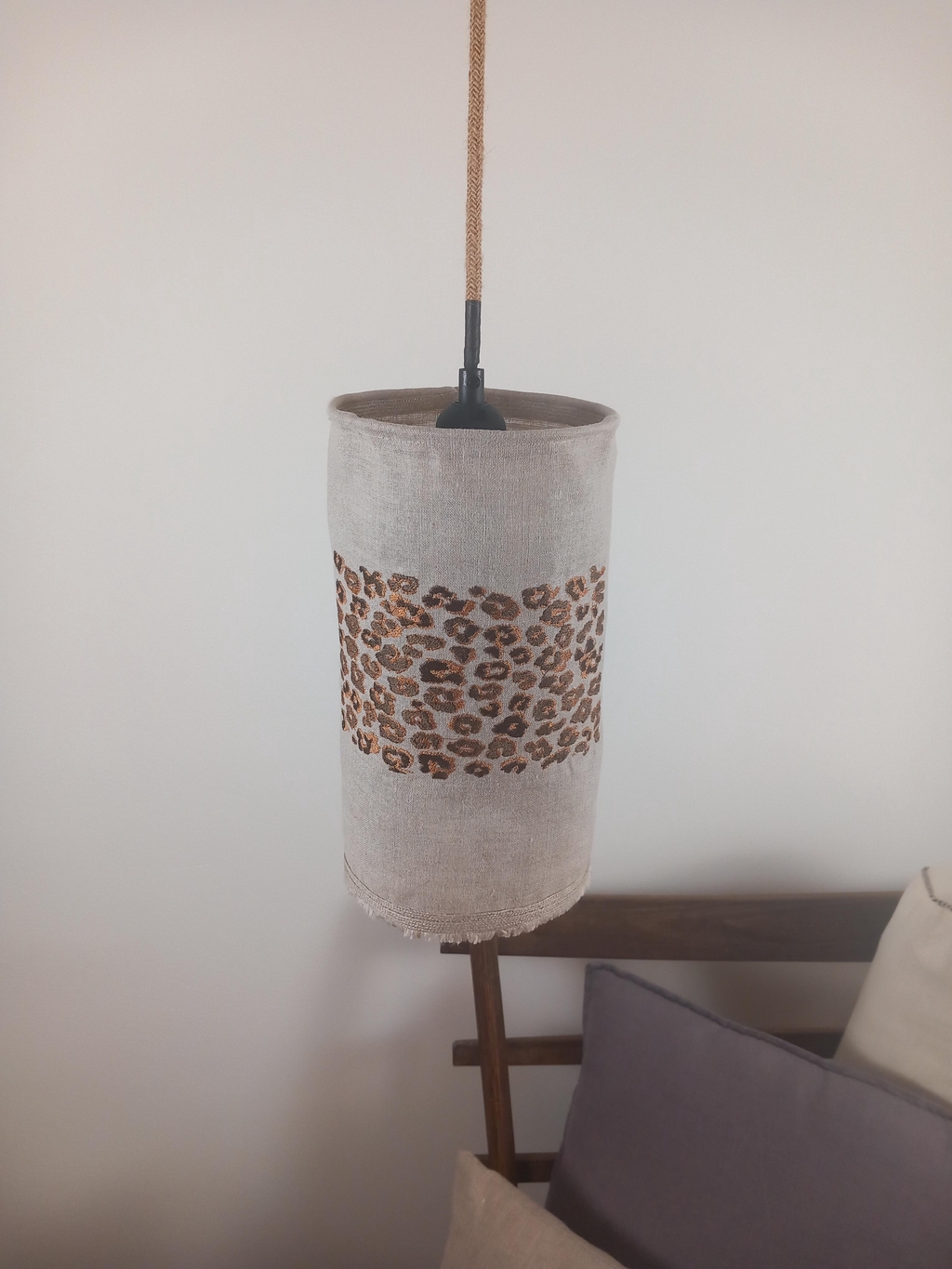 abat-jour lin artisanal