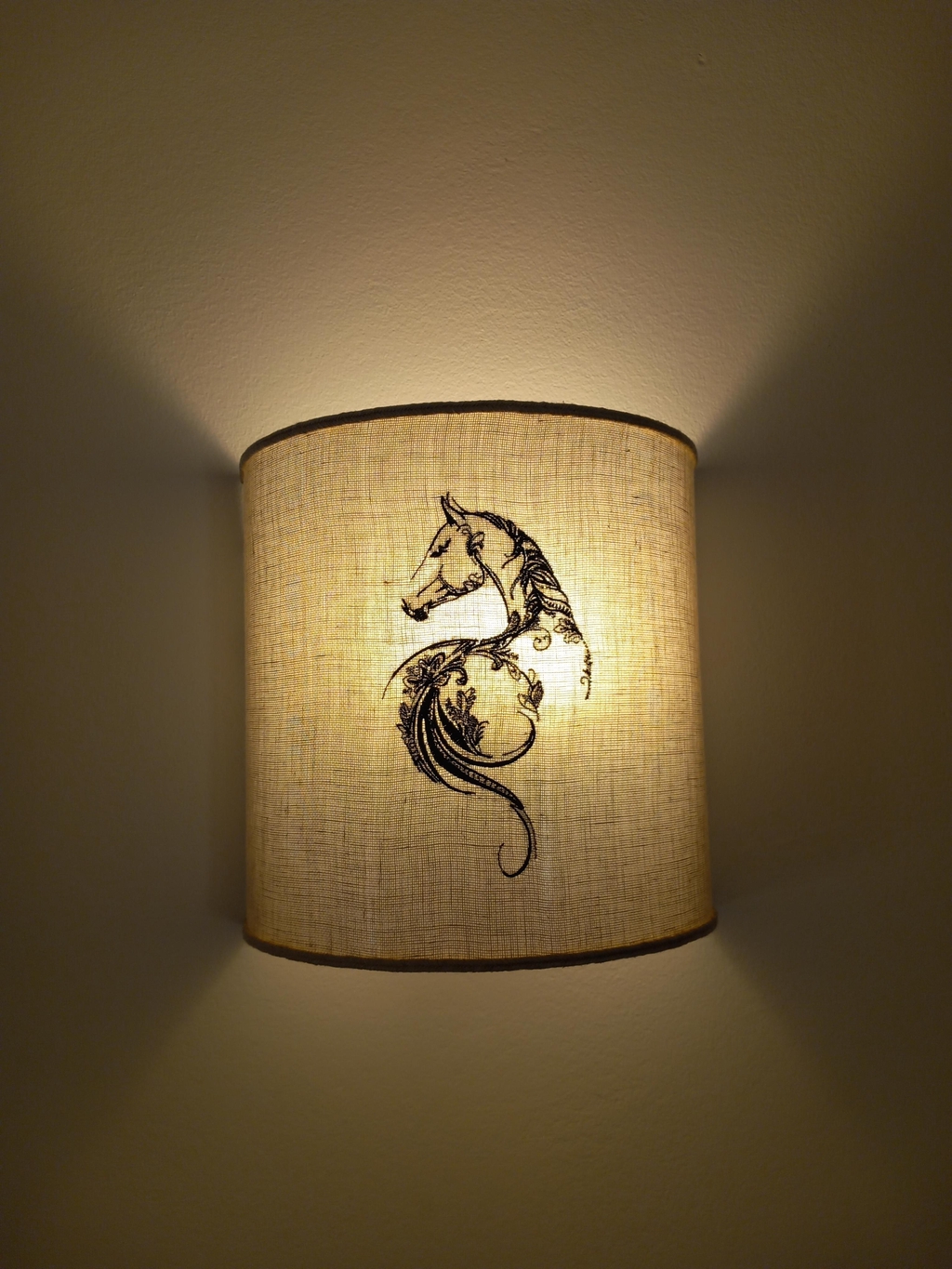 abat-jour en tissu fait main