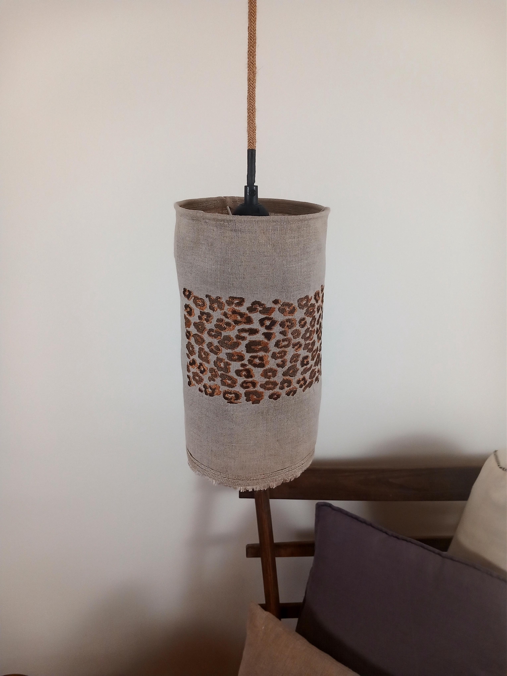 abat-jour lin artisanal