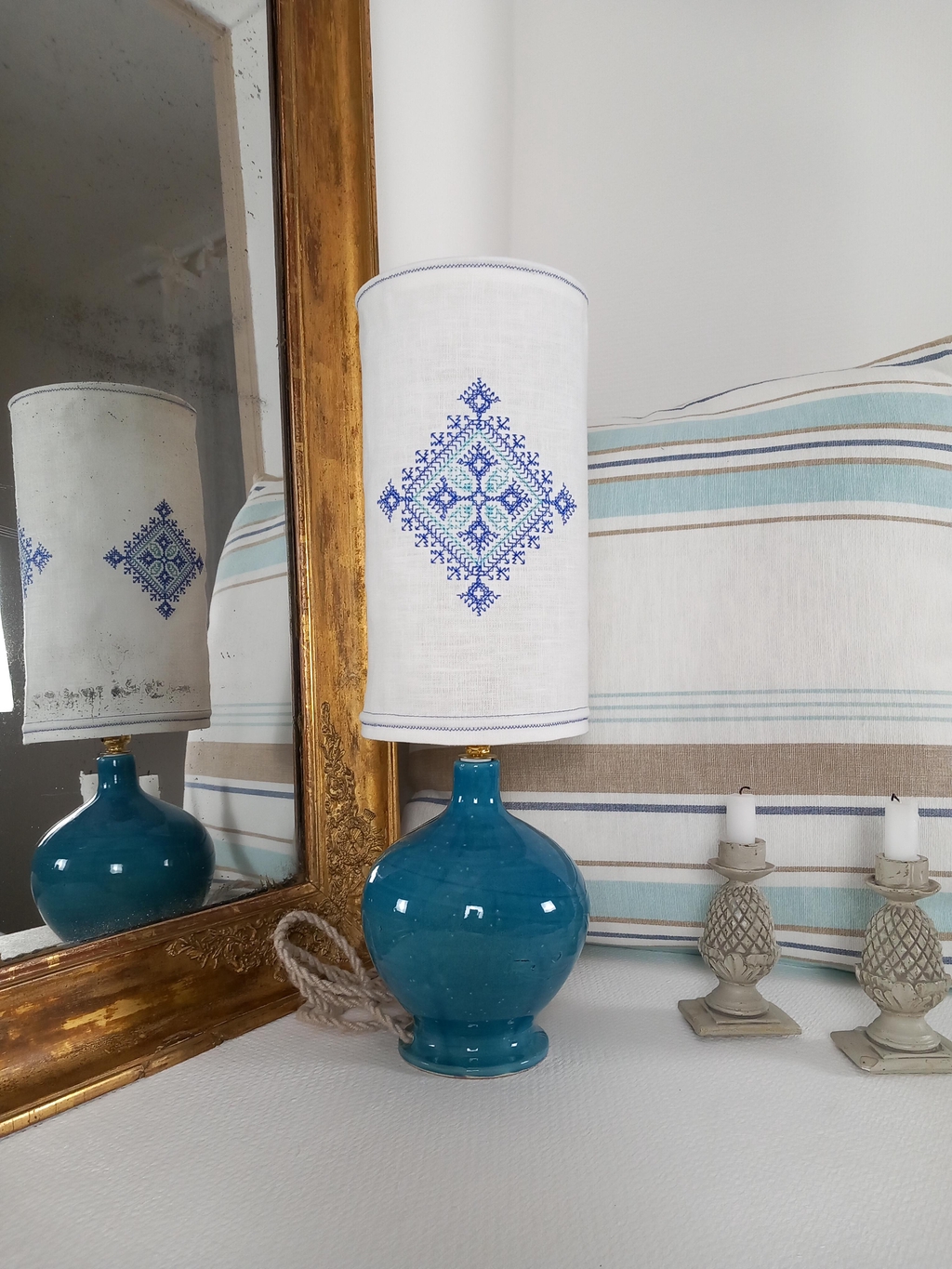 Anne-Lise Vallée, créateur fabricant d'abat-jour lin naturel et abat-jour chanvre artisanal