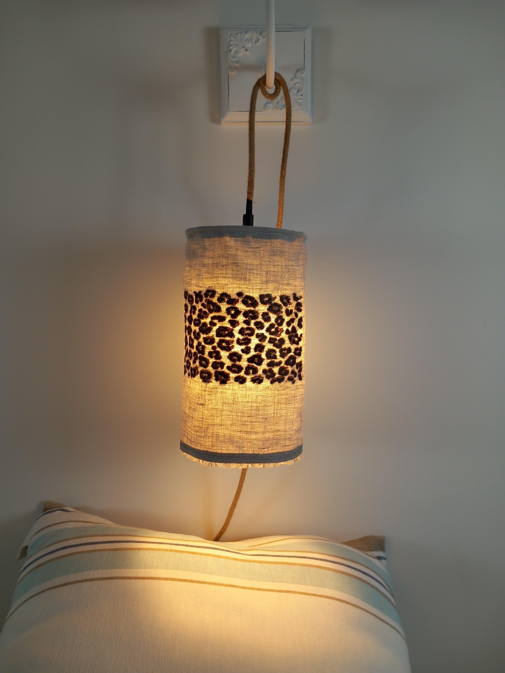 abat-jour lin artisanal