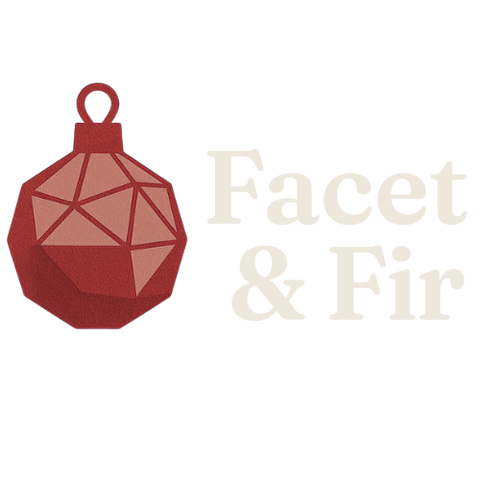 Facet and Fir - Geometric Christmas ornaments, 
thoughtfully made.
