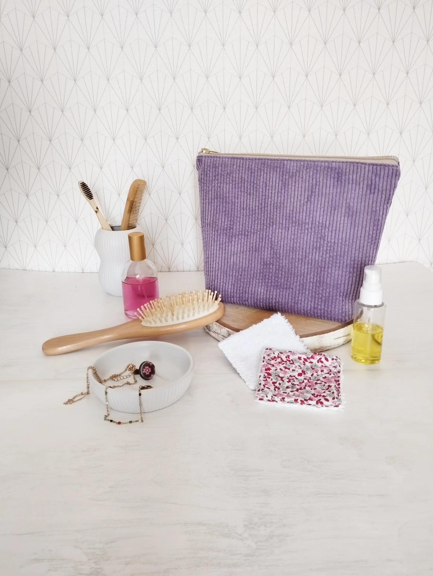 Trousse de toilette velours