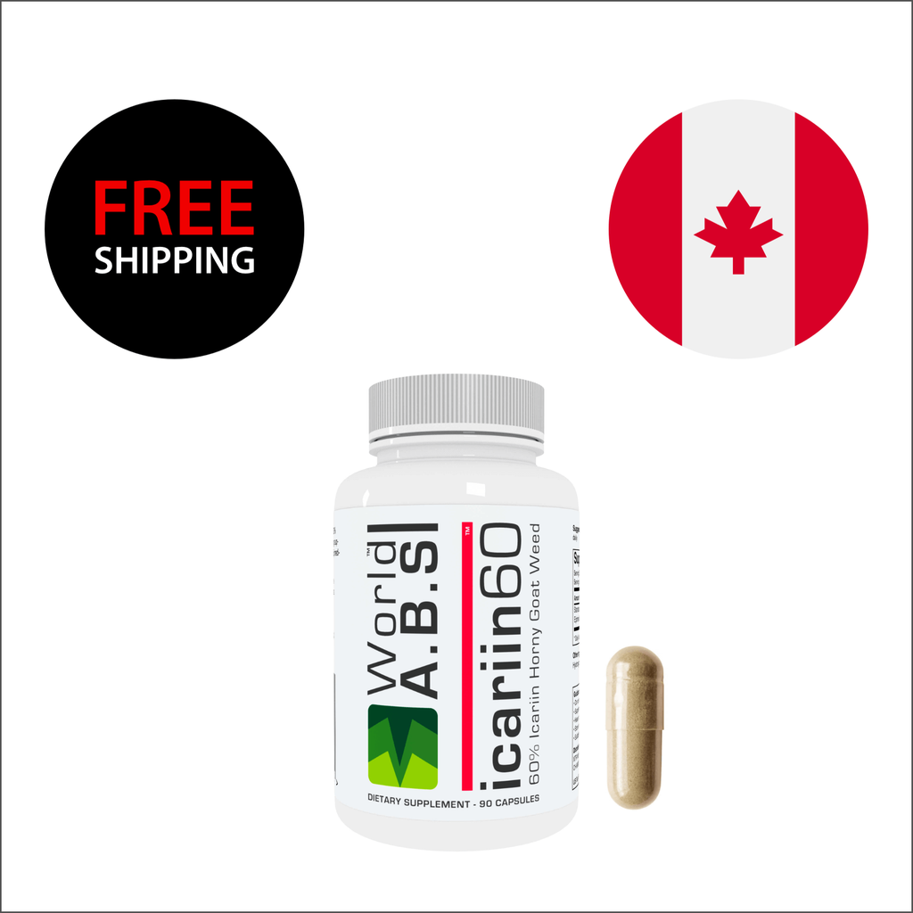 Canada - Buy 1 bottle of World A.B.S icariin 60™ Horny Goat Weed Extract Capsules