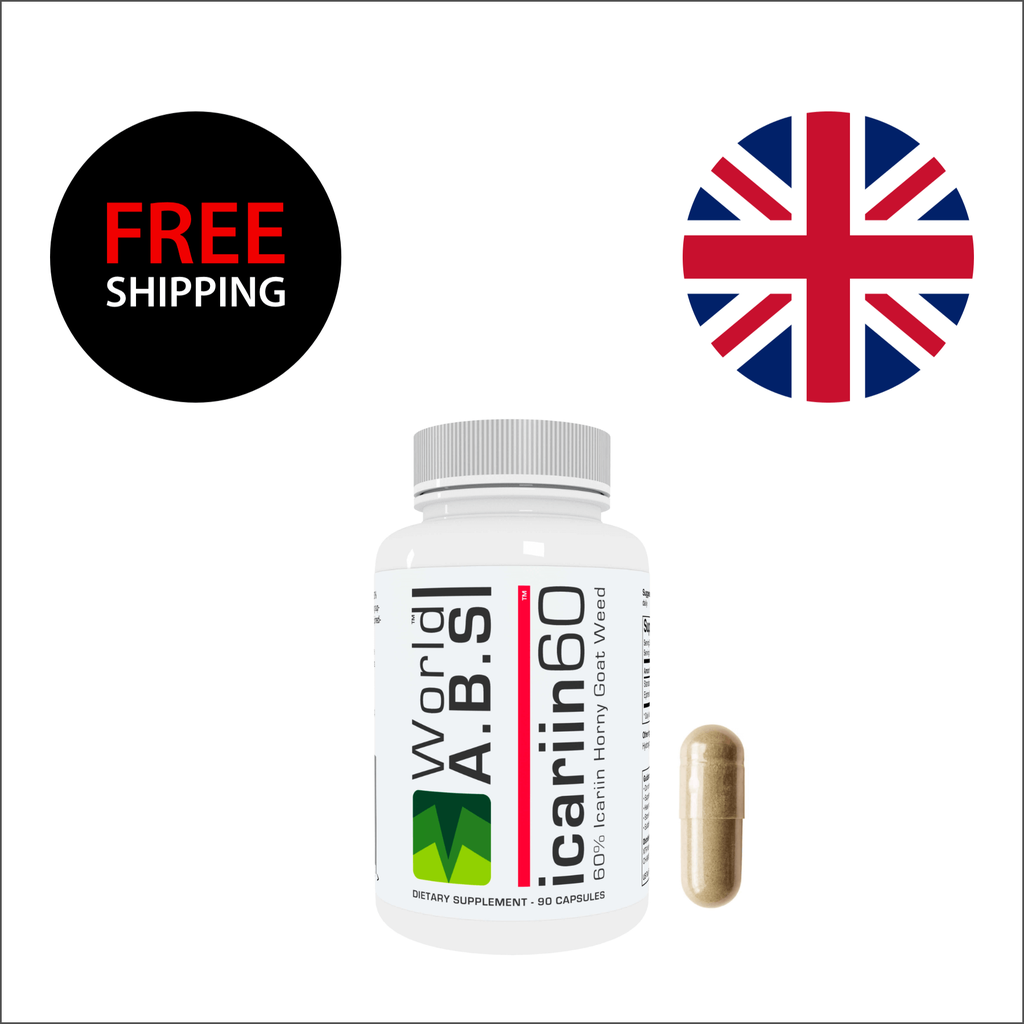 UK & Isle of Man - Buy 1 bottle of World A.B.S icariin 60™ Horny Goat Weed Extract Capsules