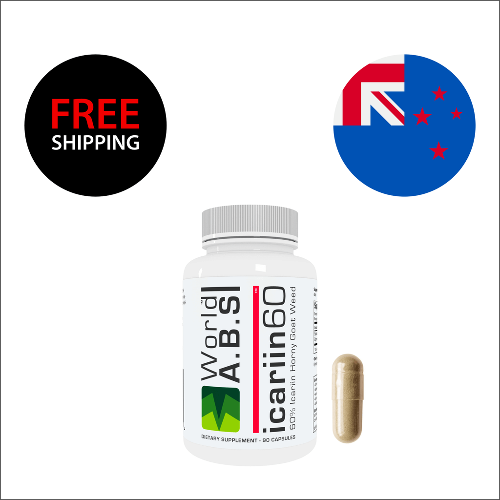 New Zealand - Buy 1 bottle of World A.B.S icariin 60™ Horny Goat Weed Extract Capsules