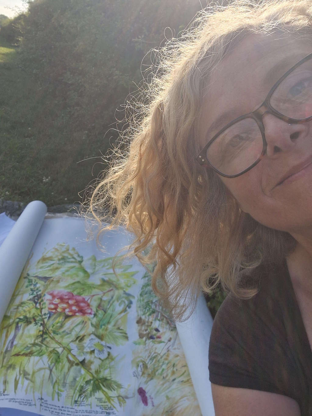 Painting en plein air at Bullamoor in August
