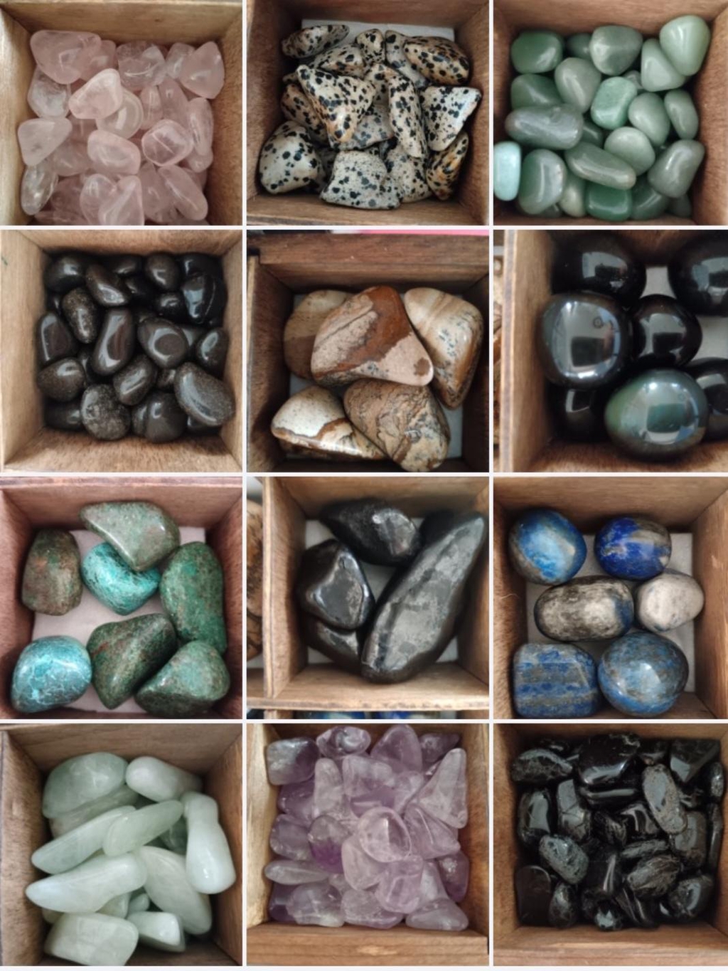 +de 50 variétés de minéraux polis à emporter partout avec soi ou à collectionner... 