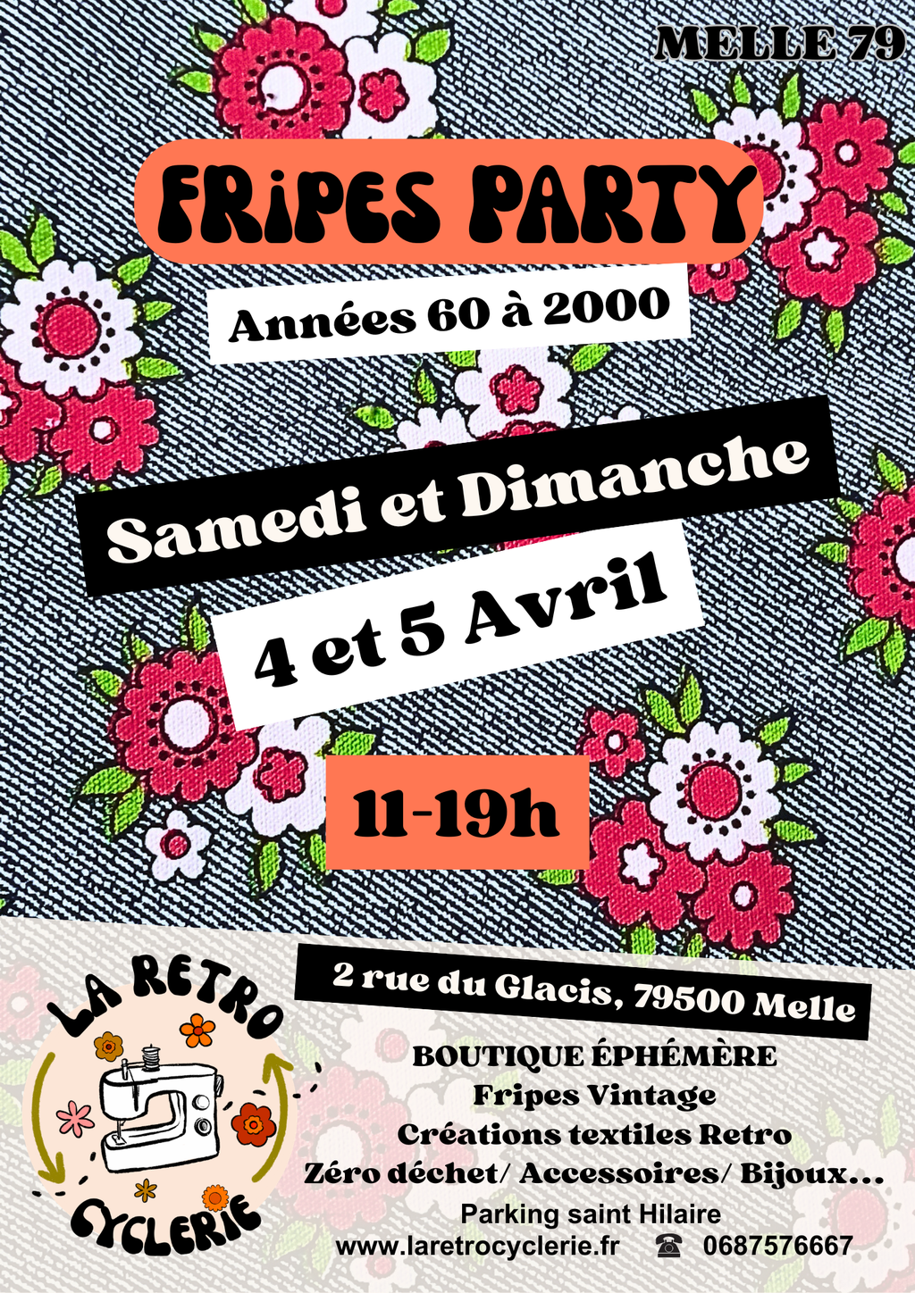 Fripes Party - Vente éphémère de Fripes vintage 60's à 2000 - 4 et 5 Avril 2026