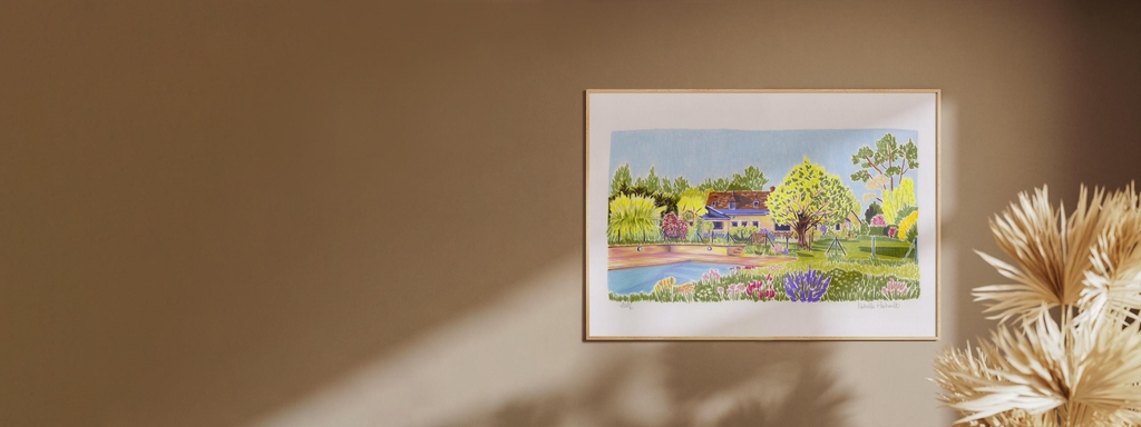 Illustration originale encadrée – œuvre sur commande par Isabelle Flahault