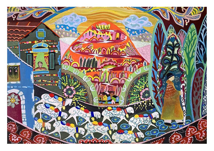 Illustrations naïves inspirées des paysages des Cévennes : villages , nature lumineuse, traditions et scènes de vie cévenoles revisités dans un style coloré et poétique.
Art naïf contemporain, peinture inspirée de l’Occitanie.
Illustrations, tirages d'art et cartes postales.