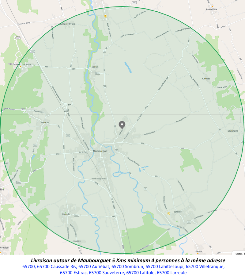 Plats individuels à emporter ou en livraison autour de Tarbes