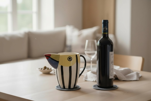 le dessous de bouteille protègent la table et représentent la touche déco de votre table