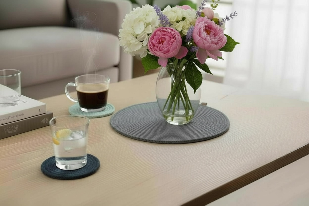 Dessous de plats en corde tressée, dessous de verre en corde original, dessous de bouteille en corde, dessous de plat élégant, corbeille à pain moderne, vide poche tendance, panier bijoux,  Boulogne Billancourt