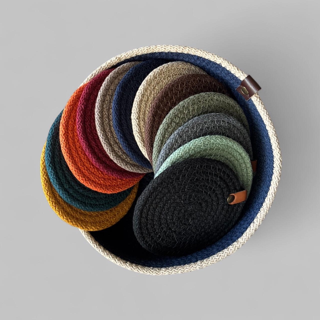 Dessous de plats en corde tressée, dessous de verre en corde, dessous de bouteille en corde, dessous de plat Boulogne Billancourt