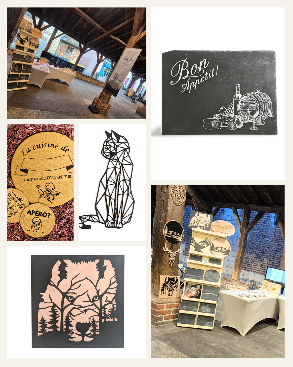 Créations en stock
Pièces uniques disponibles à la vente,
 telles que présentées lors de mes expositions et marchés