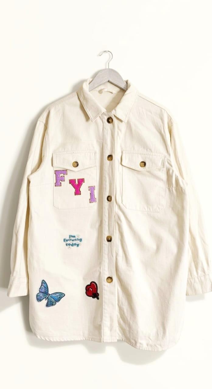 Reworked Denim shirt with patches