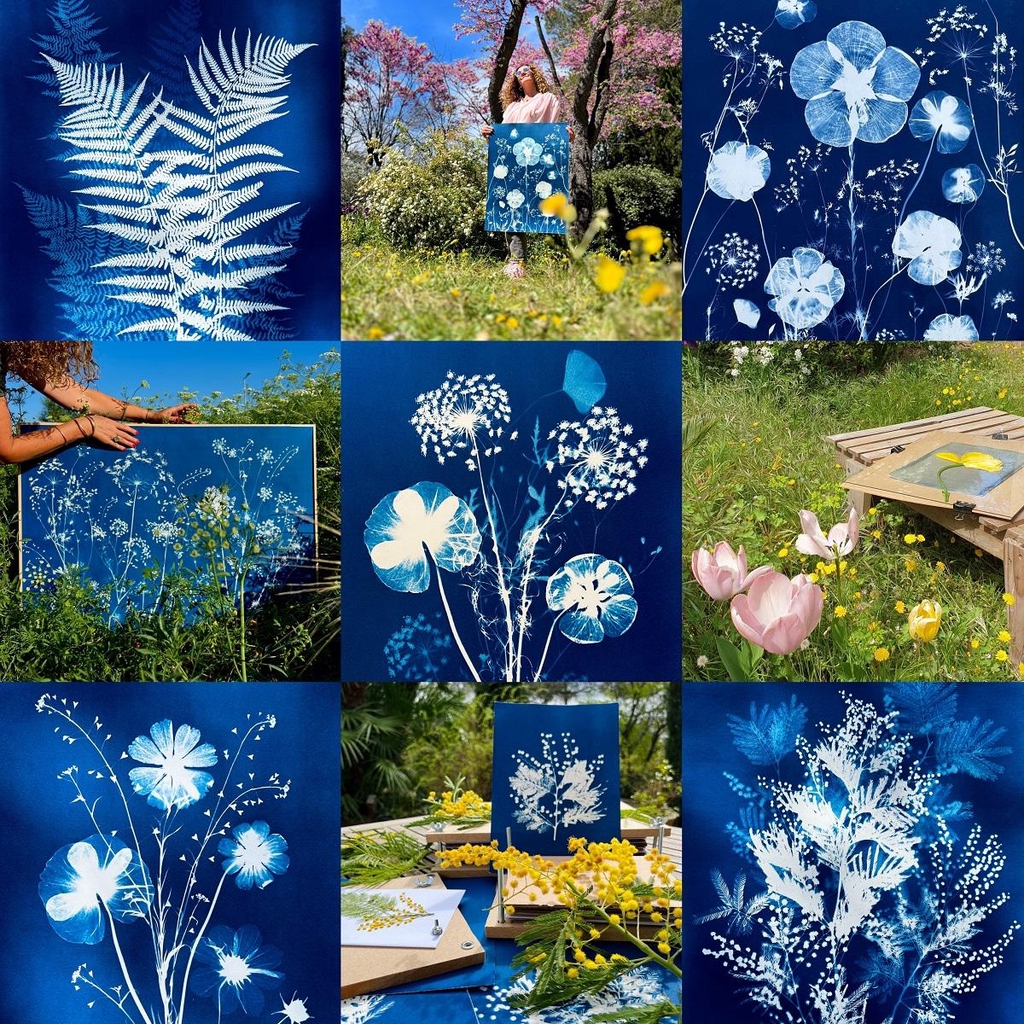 Le cyanotype par Made in sun. Cyanotypes originaux solarisés dans le Sud de la France.