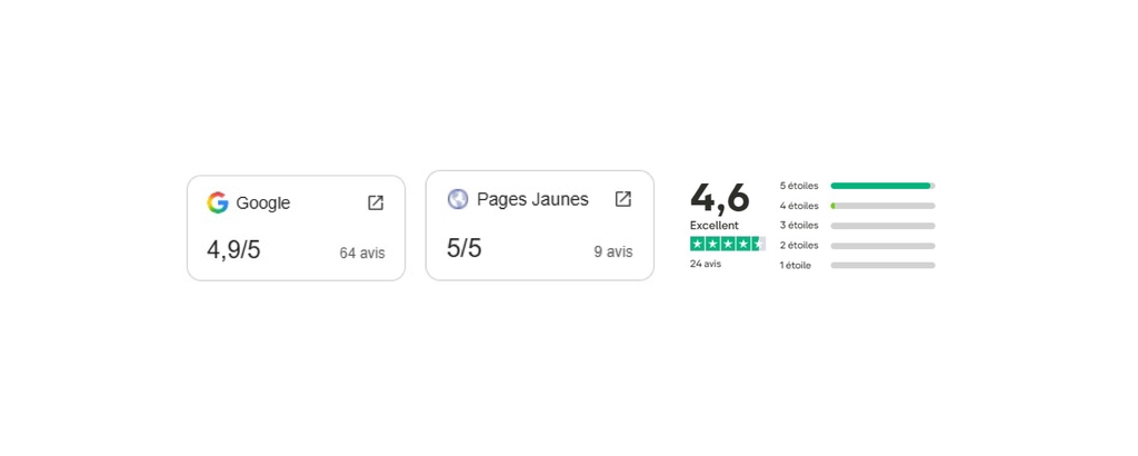 Avis Google Trustpilot Pages jaunes