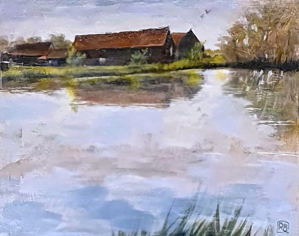 Artist afloat painting original canvases of canals, boats, cafes and parks. Commissions accepted. Landscapes, waterways, figurative art, or decorative for interiors etc. Commissions accepted.