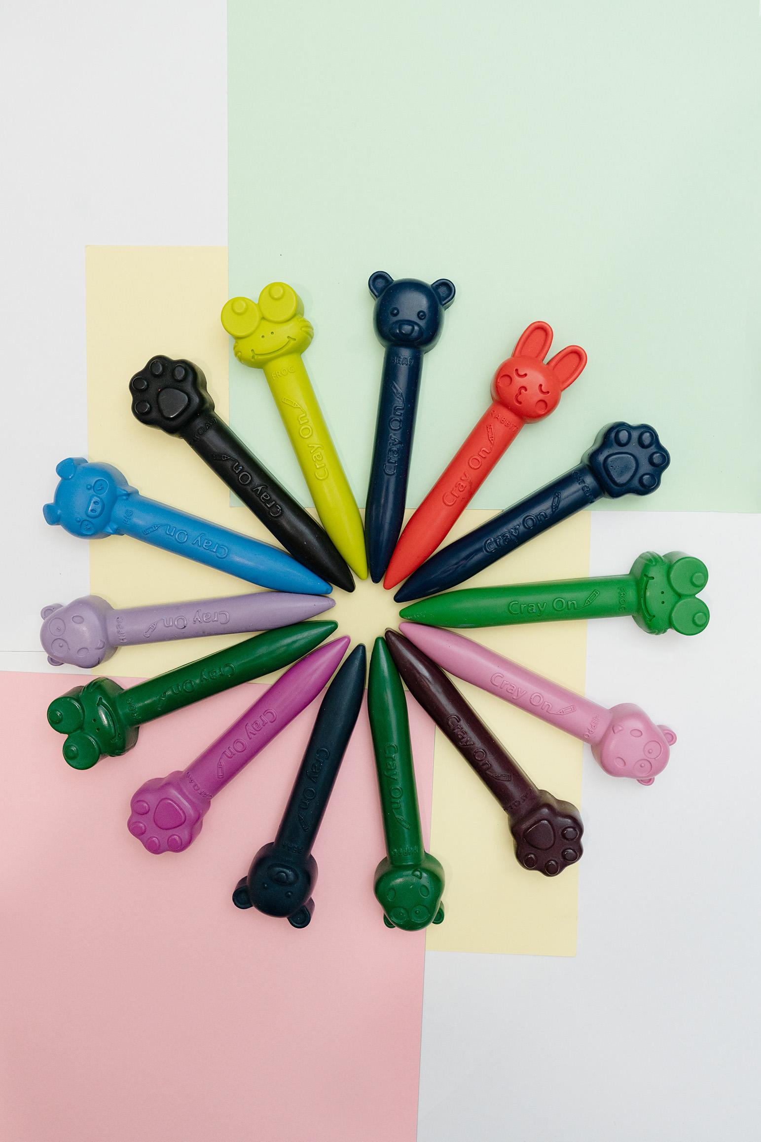 crayons en cire en forme de bonbon
