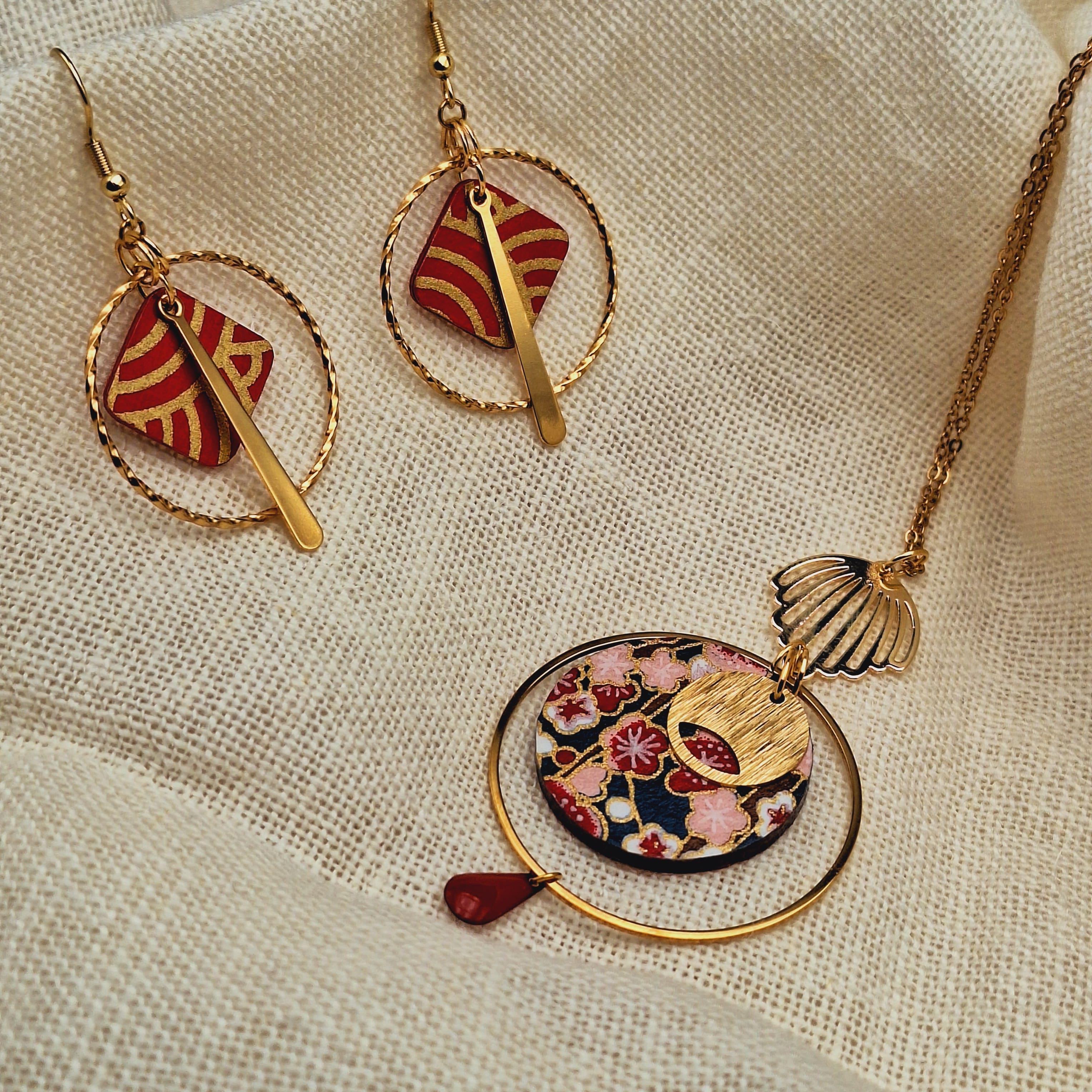 Bijoux poétique et romantique en papier japonais