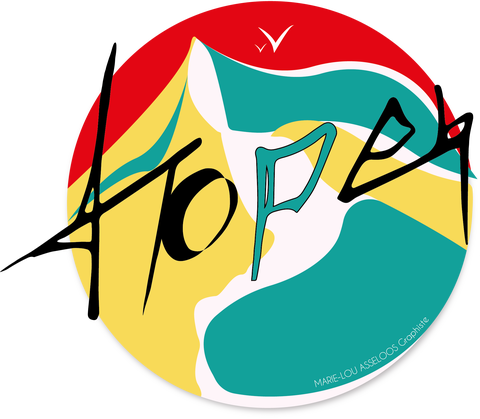 Logo de la peintre Marie-Lou Asseloos qui signe sous ce nom : Hope Bécarre
