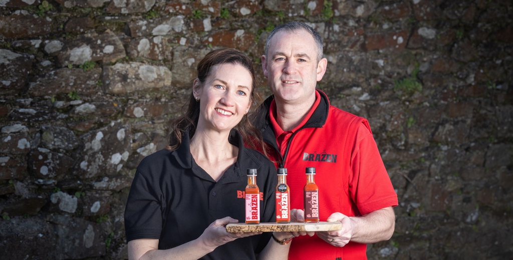 Photo shows Ken and Martina Wade of BRAZEN Chilli