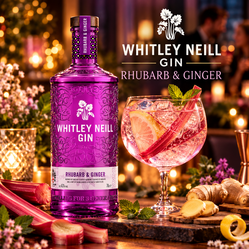 Whitley Neill Rhubarb & Ginger Gin 70cl – Seasonal Gin Favourite