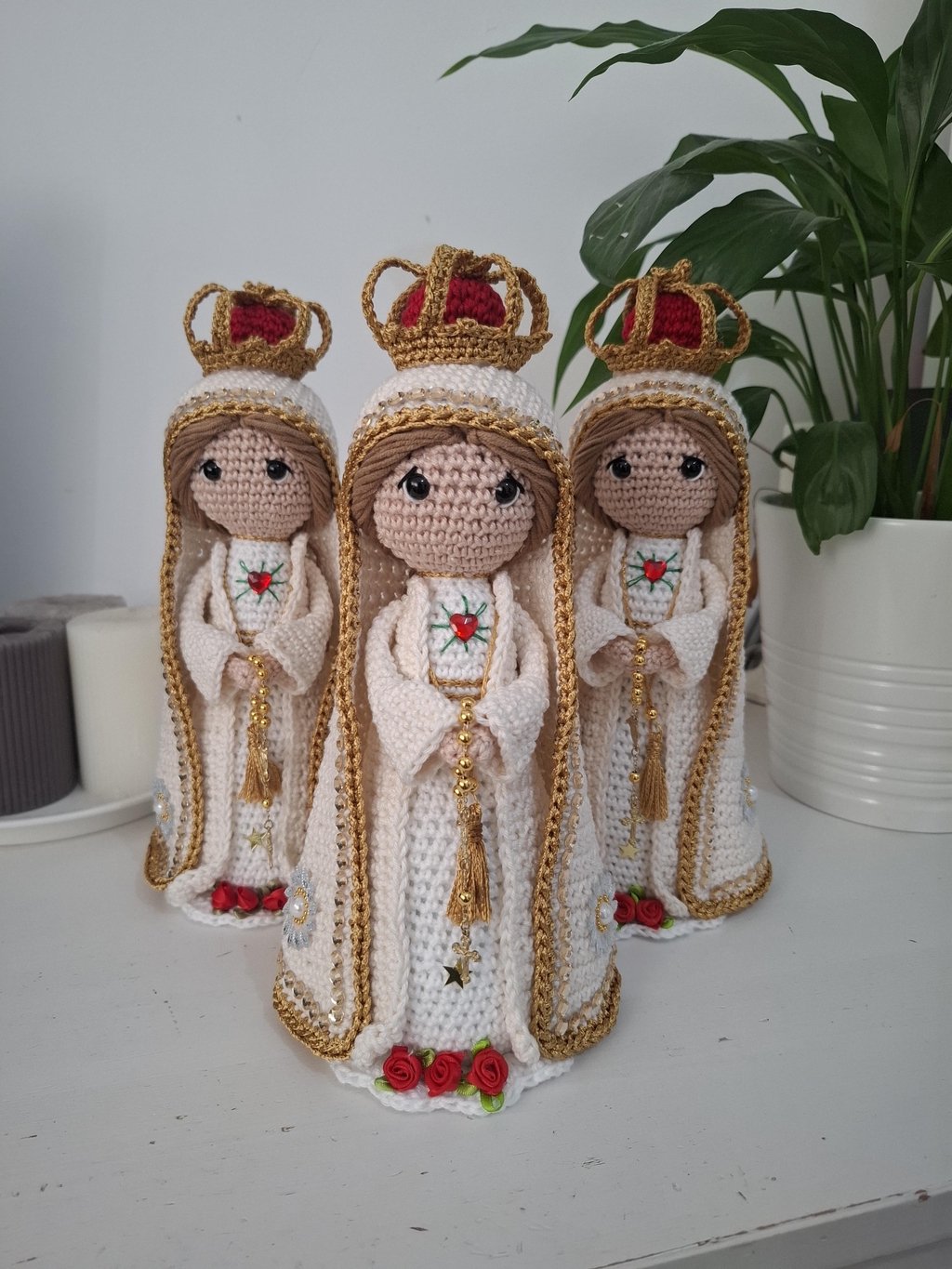 nossa senhora de fátima amigurumi